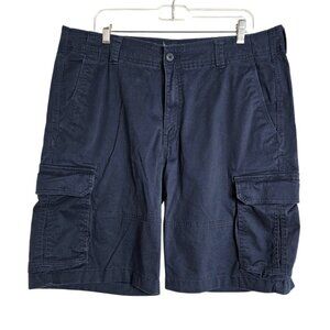 GOODFELLOW & CO Men's Long Cargo Shorts NAVY BLUE size 38 Utility Work Outdoor